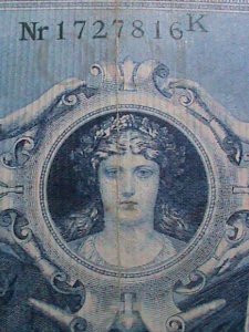 ​GERMANY 1908-OVER 114YEARS OLD RCICHS BANK NOTE USED ANTIQUE  CURRENCY VF