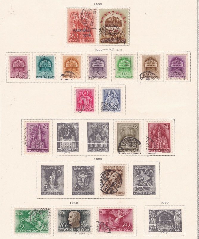 HUNGARY ^^^^^^1938-40  mint &   used    collection  $$ @f9919xxbhg