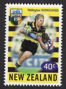 New Zealand #1586e MNH from sheet. 1999 Wellington Hurricanes being tackled