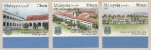 MALAYSIA 2016 Penang Free School - 200 Years of Excellence 3V SG#2175-2177 MNH