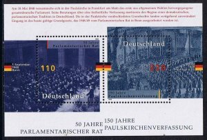 Germany 1998, Scott#2005 MNH, German Constitution, souvenir sheet