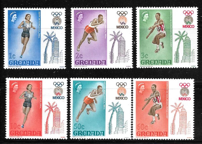 Grenada 280-285: Olympic Games 1968, Mexico City, MH, VF