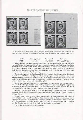 Thailand: The Waterlow Proof Sheets 1917-1960, by Peter Collins. New.