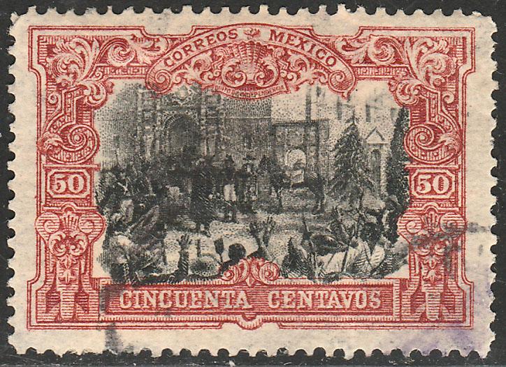 MEXICO 318, 50cs INDEPENDENCE CENTENNIAL 1910 COMMEM USED (433)