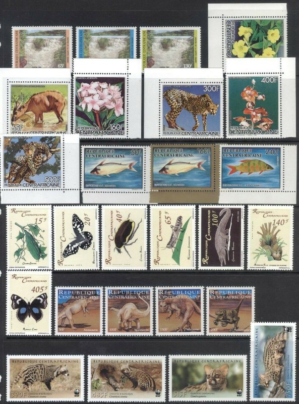 Central African Republic Collection 1965-2007 Scott 29-/-1515 MNH Cat $216