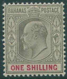 Bahamas 1902 SG67 1/- black and red KEVII MH