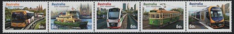 Australia 2012 MNH Sc 3656b 60c Bus, ferry, trains State Capital transportati...