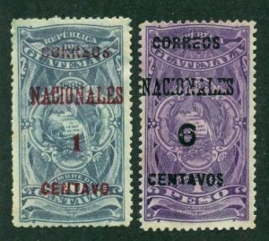 Guatemala 1898 #88 & 94 MNG SCV (2024) = $4.75