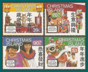 Christmas Island 1989 Chinese New Year, MNH 226-229,SG263-SG266