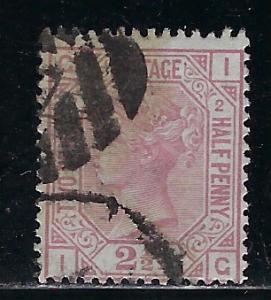 Great Britain Scott # 66, used, plate # 2/IG