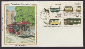 US 2062a Streetcars 1983 Colorano U/A FDC