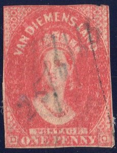 1867 1p British Tasmania imperf SC11