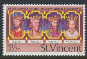 St Vincent  SG 504 SC# 485 MNH Kings & Queens Silver Jubilee 1977 see scans  ...