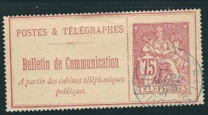 France Telegraph & Telephone  Y&T 28 Used VF 1900 YCV €25