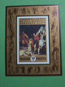 HUNGARY STAMP:HUNGARIAN FAMOUS PAINTING. IN MUSEUM-MINT STAMP S/S VERY RARE