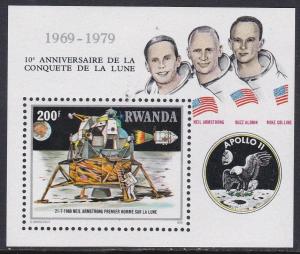 Rwanda # 957, Apollo 11 Moon Landing Anniv, NH, 1/3 Cat