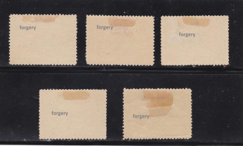 Venezuela Scott# 137-141 Used Complete Set Fournier Forgeries