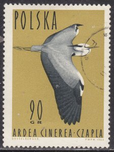 Poland 1235 Gray Heron 1964