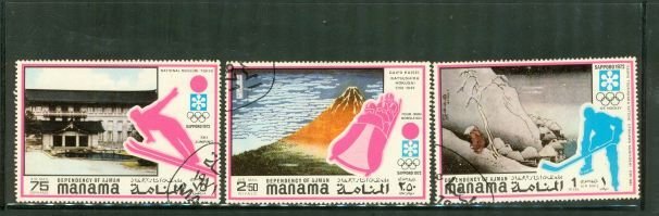 Manama Olympics Lot 3 , 3 stamps