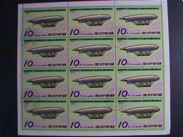 ​KOREA-1979 SC# 1787- CLEMENT -BAYARD AIRSHIP FLEURUS  CTO FULL SHEET-RARE -VF