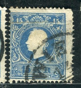 AUSTRIA; 1858 classic F. Joseph issue fine used Shade of 15k. value,