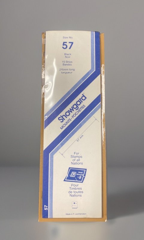Showgard Mounts #57 - Black - 215x57mm - Strips Of 35