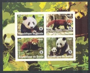 Benin WWF Panda Imperf Sheetlet of 4v