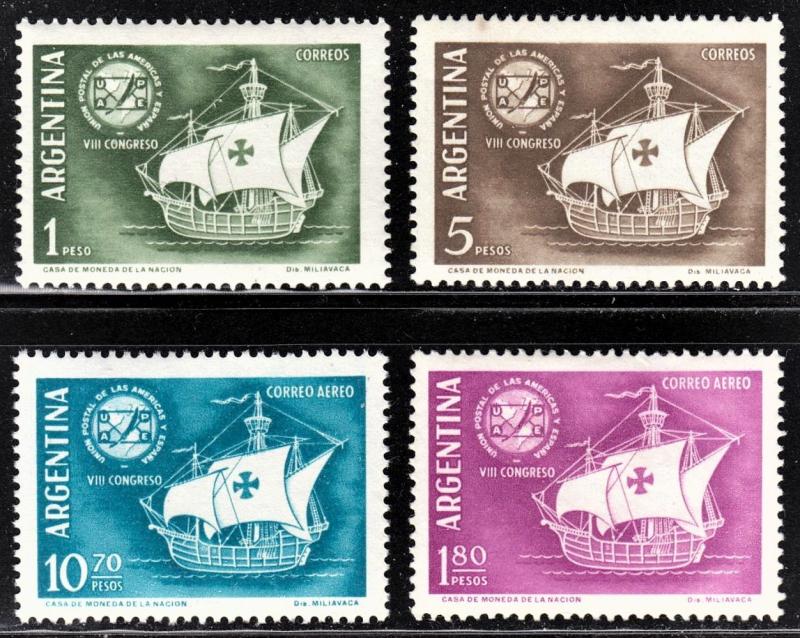 Argentina Scott 720-21, C78-79  complete set  F to VF mint OG HR.