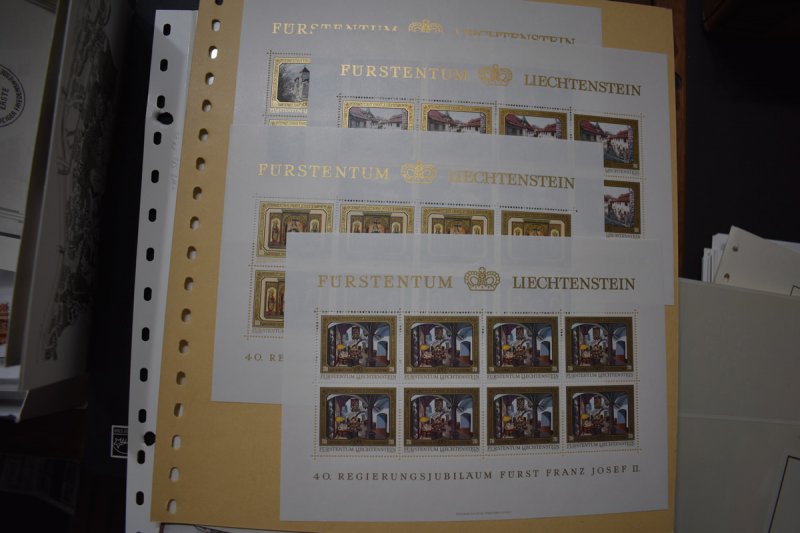 LIECHTENSTEIN   650-653  MNH SHEETLETS OF 8  LOW PRICE