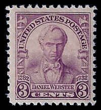 U.S. #725 MNH; 3c Daniel Webster (1932)