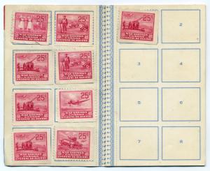 War Savings Stamps Booklet -Featuring 17 stamps from the 1940-1941 set