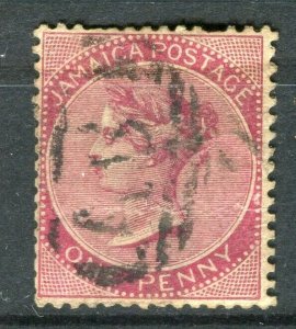 JAMAICA; 1880s early classic QV issue fine used 1d. value, Postmark 