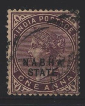 India Nabha Sc#13 Used - small thin