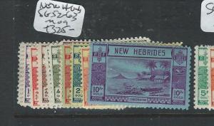 NEW HEBRIDES BRITISH  (P2407B) SG 52-63  MOG