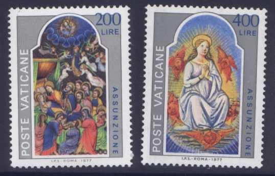 Vatican 615-6 MNH Art, Feast of the Assumption