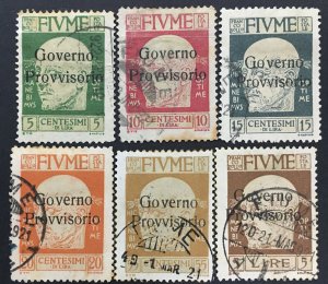 ITALY - Fiume n.149-152+157+162 used cv 215$