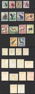 South Africa SG151/64 QEII 1954 Set of 14 Used