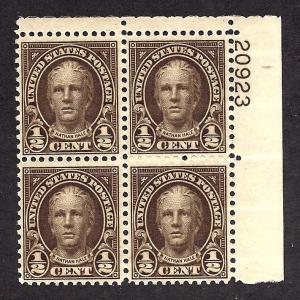 653 Mint,OG,NH... Plate Block of 4