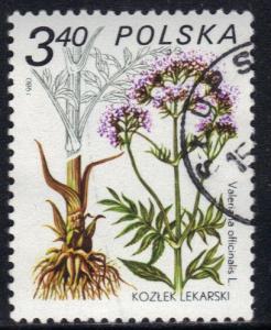 Poland    #2412   used   1980    medicinal plants  3.40z