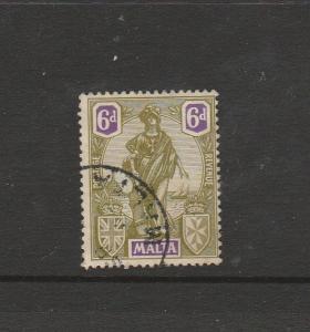 Malta 1922/6 defs 6d FU SG 133