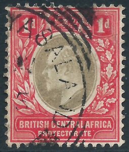 British Central Africa, Sc #70, 1d Used