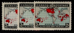 CANADA GV SG166-168, 1898 Imperial postage set, M MINT. Cat £90.