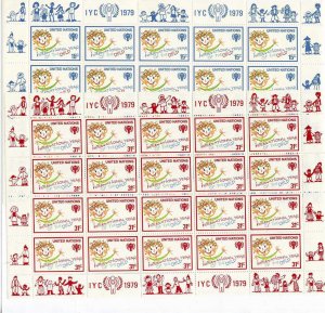 United Nations - New York 310-1 Sheets MNH ICY, International Year of the Child