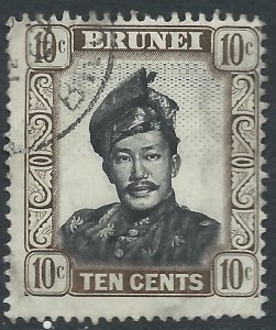 Brunei 1952 - 10c wmk Mult Script CA - SG106 used