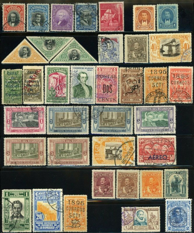 ECUADOR Postage Latin America Stamp Collection Used Mint LH