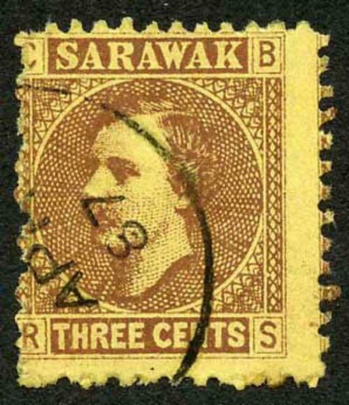 Sarawak SG2 3c brown/yellow Fine used