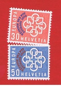 Switzerland #376-377   MNH OG  Europa Overprints   Free S/H