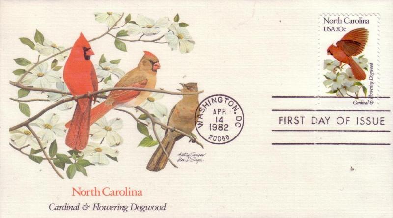 US Sc# 1953 / 2002 FDC's State Birds & Flowers Complete UXZ