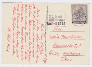 Postcard Vienna - Innsbruck Franked With Postal Stationery 19168-