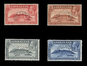 Gibraltar #96-99S (SG 110-113s) Cat£200, 1931-33 Rock of Gibraltar, set of f...